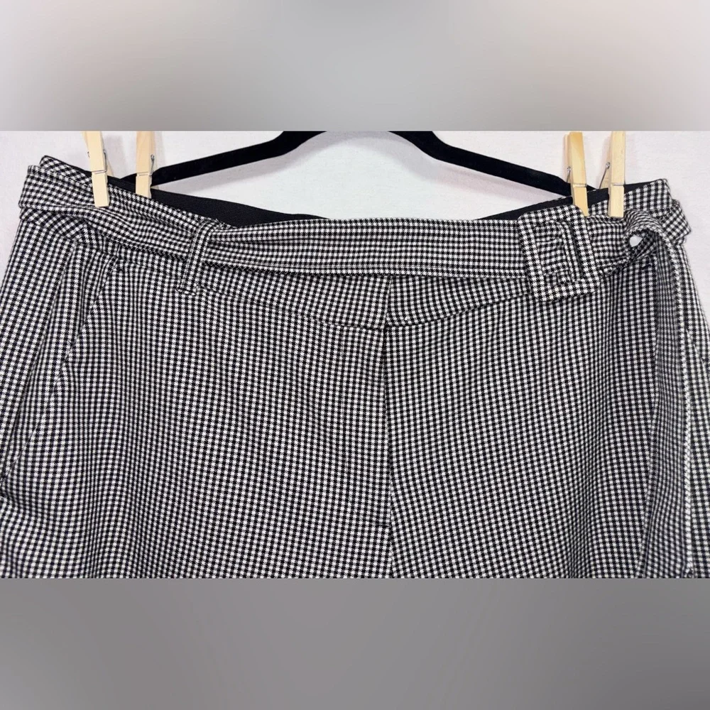 Lane Bryant wide Leg black & white mini checkered cropped pants Women’s size 20 - Picture 5 of 14